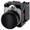 Przycisk fi 22mm kompletny czarny ze stykiem 1z 3SU1100-0AB10-1CA0