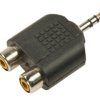 Przejściówka wtyk Jack 3,5mm stereo na 2 x gniazda RCA