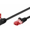 Kabel Patchcord Cat 6 U/UTP (1x90°) RJ45/RJ45 1m czarny