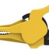 Safety alligator clip, yellow, max. 34 mm, L 88.5 mm, CAT III, CAT IV, socket 4 mm, SAK 9230 NI / GE