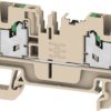 Through terminal block, snap-in, 2.5 mm², 24 A, 8 kV, dark beige, 2862960000