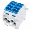 Blok rozdzielczy odgałęźny podwójny Al/Cu (max. 2x 25mm2) na szynę TH35 niebieski SCB 25-2 SIMBLOCK SIMET