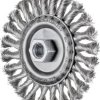 PFERD TOOLS Szczotka okrągła pleciona RBG Ø 115 x 12 mm Drut ze stali nierdzewnej M14 Ø 0,35 do szlifierki kątowej POS R