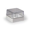 Obudowa Cubo S 175x175x125mm podstawa 50mm boki gładkie szare pokrywa przezroczysta IP67 ABS SABP181813T