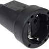 Gniazdo typu niemieckiego 16A/250V (gumowe czarna) 2210