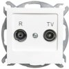 AS Gniazdo antenowe RTV przelotowe 16dB ecru GPA-16GP/m/27