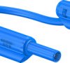 Measuring lead with (2 mm plug, spring-loaded, straight) to (2 mm plug, spring-loaded, straight), 300 mm, blue, PVC, 0.5 mm², CA