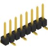 Pin header, 8 pole, pitch 2.54 mm, angled, black, 10047340