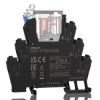 Przekaźnik interfejsowy elektromechaniczny 24V dc Omron SPDT 250V ac 6A Szyna DIN bieguny 1 Elektromechanika Śruba