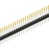 Pin header, 30 pole, pitch 2.54 mm, straight, black, 10046533