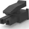 Socket housing, 2 pole, pitch 3 mm, straight, black, 1445022-2