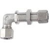 Angle Schott fitting, L 64 mm, 315 bar, stainless steel, for compressed air, liquids, natural gas, hydraulics, 112453