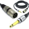 Kabel Mikrofonowy 1,5m XLR Męski Jack 6,3 TS Mono Do Mikrofonu Vitalco MK34