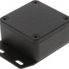 Aluminum die cast enclosure, (L x W x H) 51 x 51 x 25 mm, black (RAL 9005), IP54, 1590LLBFBK