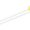 LED, THT, Ø 2 mm, yellow, 588 nm, 4 to 8 mcd, 70°, L-13YD