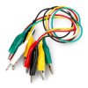 Przewody krokodylkowe prostokątne - 50cm kolorowe 5szt.