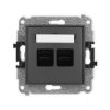 ICON Gniazdo podwójne 2xUSB C-C grafitowy mat 28IGUSB-8 KARLIK
