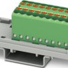 Distribution block, push-in connection, 0.14-2.5 mm², 17.5 A, 6 kV, green, 1046953