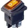 MKH1021Y Przełącznik kołyskowy, żółty dwubiegunowy 230V OFF-ON [DPST] otwór montażowy: 20x13mm, hermetyczny