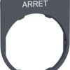 Label holder, printed with “ARRET”, for Harmony XB4F/XB5F, ZBYFP2104C0