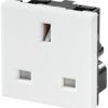 Built-in socket outlet, white, 13 A/250 V, UK, IP20, 1450770000