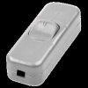 Table Lamp Pass-through Cable Rocker Switch, Silver