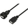 TRU COMPONENTS TC-13543540 USB 2.0 cable USB-A plug to IP67 socket 0.5 m plastic