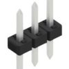 Pin header, 3 pole, pitch 2 mm, straight, black, 10062011