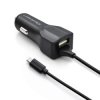 Qoltec Ładowarka samochodowa 12-24V 17W 5V 3.4A USB + kabel Micro USB