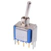 5246YCDB APEM On-On Miniature PCB Toggle Switch DPDT