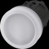 Light attachment, illuminable, waistband round, white, mounting Ø 22.3 mm, 3SU1001-6AA60-0AA0