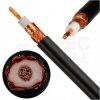 Kabel koncentryczny 50ohm RF-7 FLEX Dual-Shield 1,85/5,0/7,3mm Cu (oplot Cu 80%) antenowy zewnętrzny czarny SATEC