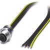 Phoenix Contact Kabel siłownika czujnika Złącze A Złącze M12 4 długość 0.5 m Rodzaj A Męski Złącze B Wolny koniec 4