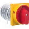 Łącznik krzywkowy 0-1 3P 32A, do wbudowania, pokrętło żółto/czerwone, blokowanie kłódką 7GN3210U25