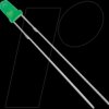 L-7104GD-12V LED, 3 mm, wired, 12 V, green, 20 mcd, 40°