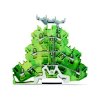 WAGO 2002-3237 PE Triple Deck 6 Conductor Ground Terminal Block Green-Yellow