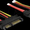 83802 Extension cable SATA 6 Gb/s 22 pin plug > SATA 22 pin receptacle