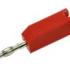 Wtyk bananowy 4mm 25.404.1;32A;60V; czerwony;wtykany(gniazdo ban.4mm)