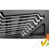 Zestaw narzędzi klucze oczkowe odgięte 6-22 mm 8szt. wkładka do wózka narzędziowego 84-233 NEO TOOLS