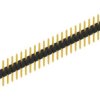Pin header, 30 pole, pitch 2.54 mm, straight, black, 10046308