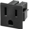 Built-in socket outlet, black, 15 A/125 V, USA, IP20, 1450800000