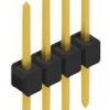 Pin header, 4 pole, pitch 2.54 mm, straight, black, 10046340