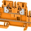 Multi level terminal block, push-in connection, 0.14-6.0 mm², 4 pole, 32 A, 8 kV, orange, 2552480000