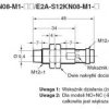 E2A-M12KN08-M1-B3, Czujnik indukcyjny, M12x1, PNP/NO+NC, sr=8mm złącze M12x1, dł. obudowy 48mm , czoło odkryte, OMRON, E2AM12KN0