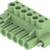 Socket header, 6 pole, pitch 5.08 mm, straight, green, 1223810000