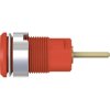 Stäubli 233010-22 SLB4-R Safety jack socket red Ø4mm brass 1 pc insulated