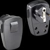 911.171 protective contact plug, black flat rocker switch 2-p
