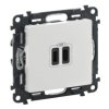 VALENA LIFE Ładowarka USBx2 typ C biała 753107 LEGRAND