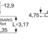 Battery connection for 9 V-battery, 1 cell, 2242
