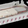 BA71901L24OM4 Splice box, LC, OM4, 24 pigtail / 12 coupler, grey